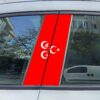 Üç Hilal Araba Direk Sticker Bayrak03