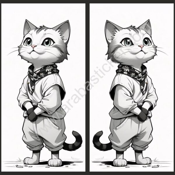 Anime Kedi Araba Direk Stickeri Ani21 - Görsel 2