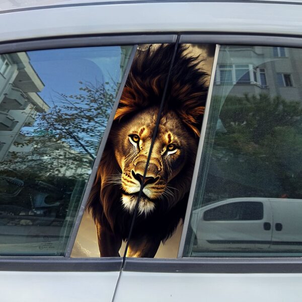 Aslan Araba Direk Stickeri Hay15