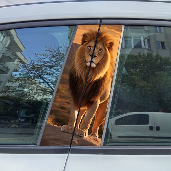 Aslan Araba Direk Stickeri Hay24