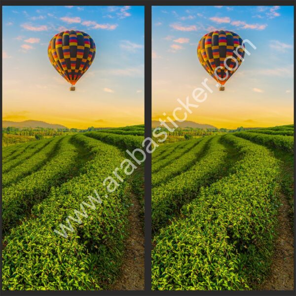 Çay Bahçesi Balon Araba Direk Stickeri Gen19 - Görsel 2