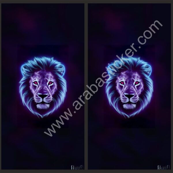 Neon Aslan Araba Direk Stickeri Hay23 - Görsel 2