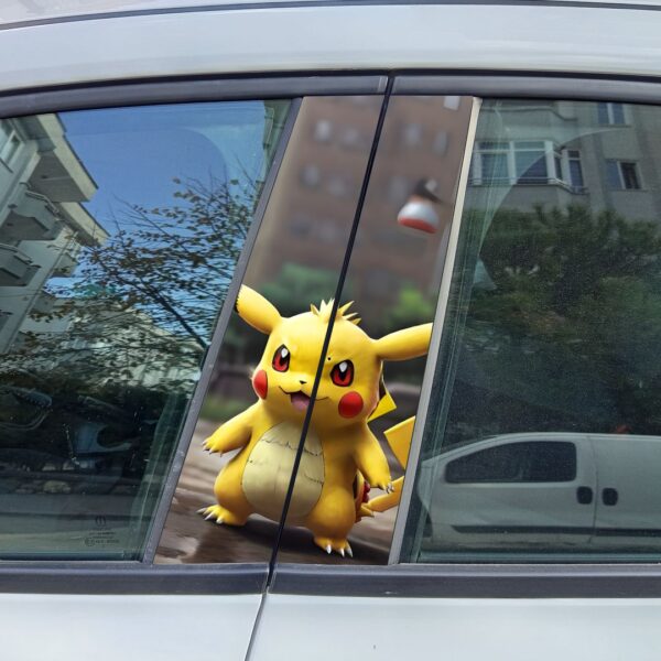 Pikachu Pokemon Araba Direk Stickeri Ani38