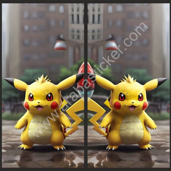 Pikachu Pokemon Araba Direk Stickeri Ani38 - Görsel 2